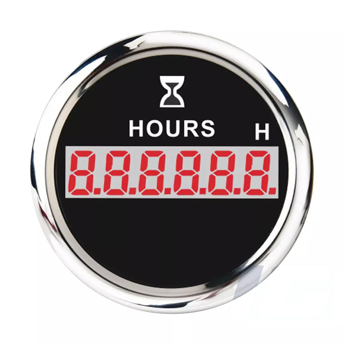 52mm Black Face Aftermarket Marine Gauge - Digital Hour Meter Gauge For Golf Vehicles - Golf Course Car